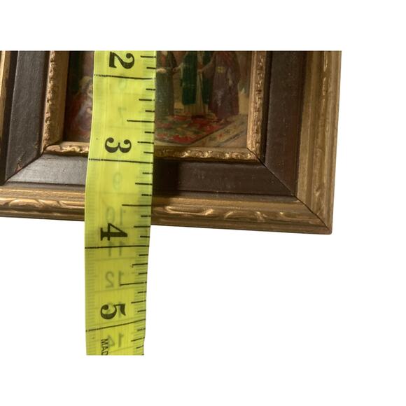 Miniature Slave Trader or Harem Print in 3.75" H x 4.5" W Frame - Picture 5 of 5